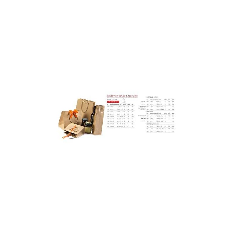 SHOPPER CARTA KRAFT 160gr 36X41+12cm AVANA
