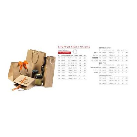 SHOPPER CARTA KRAFT 160gr 36X41+12cm AVANA