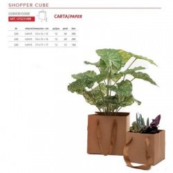 SHOPPER CARTA CUBE 220gr 15x15+15cm KRAFT AVANA