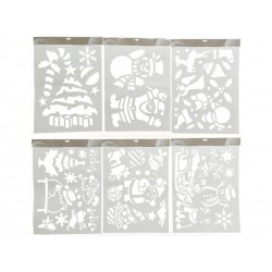 STENCIL NATALIZI ASSORTITI 44,5x59,5cm 1PZ