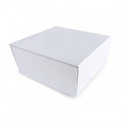 SCATOLA TORTA QUADRATA DAMA MIS.33x33x10 BIANCA