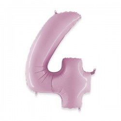PALLONE NUMERO 4 MYLAR 102cm 40 ROSA