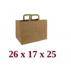 BORSA CARTA AVANA PIATTINA 26+17x25cm