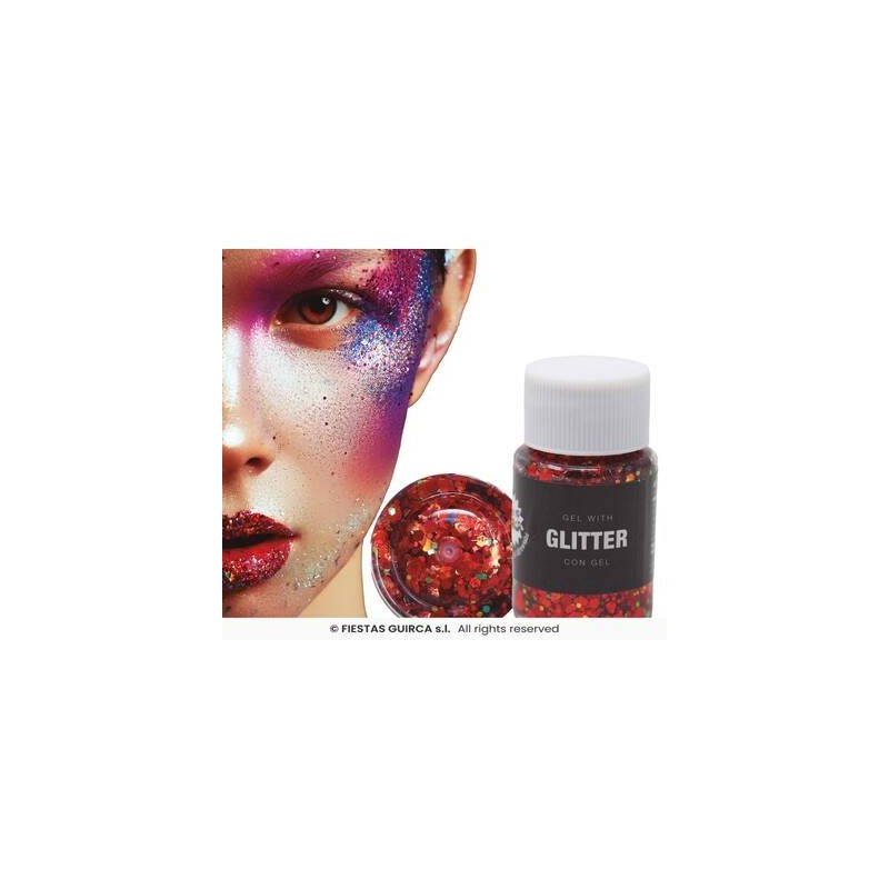 GEL GLITTER ROSSO VISO/CORPO 20gr