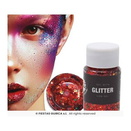 GEL GLITTER ROSSO VISO/CORPO 20gr