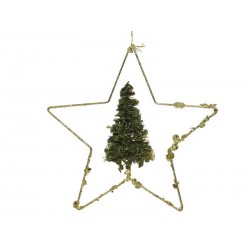 STELLA METALLO ORO C/ALBERO ø30x6cm