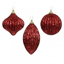 PALLINA GLITTER ROSSO FORME ASS.TE 1pz