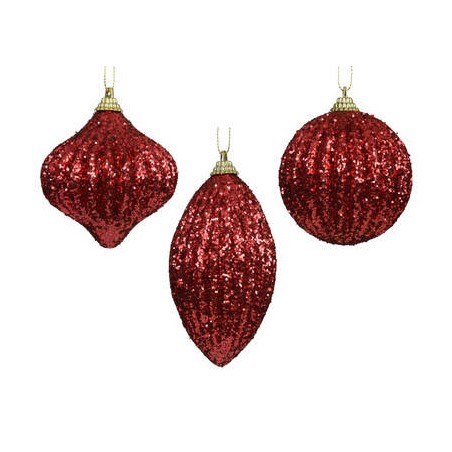 PALLINA GLITTER ROSSO FORME ASS.TE 1pz