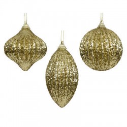 PALLINA GLITTER ORO FORME ASS.TE 1pz