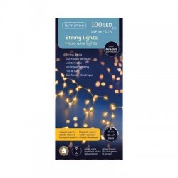 MICRO LED 100 LUCI 1,59mt FILO ARGENTO - CALDO CLASSICO INTERNO