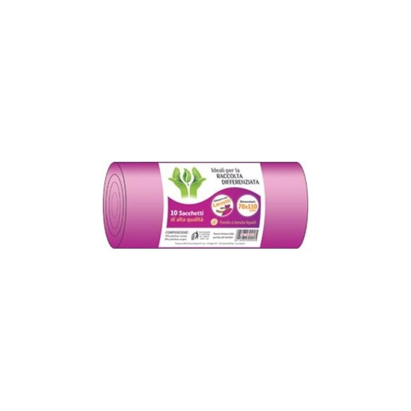 SACCHI NU 70x110cm RACCOLTA DIFFERENZIATA VIOLA 10pz