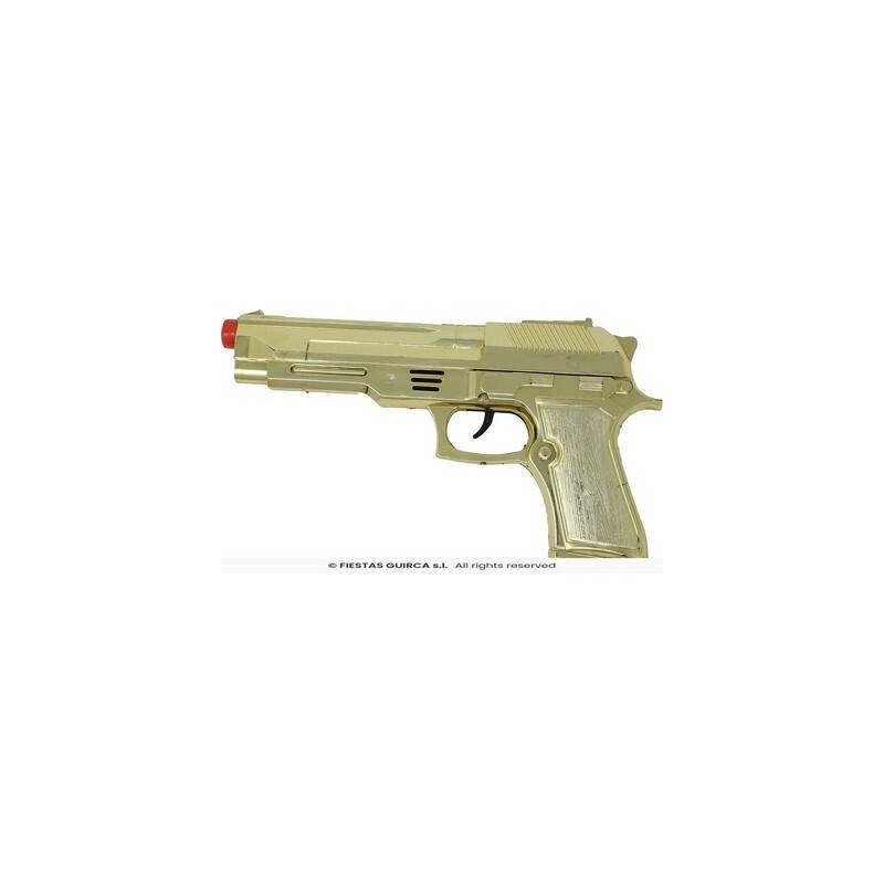 PISTOLA METALLO ORO 22cm