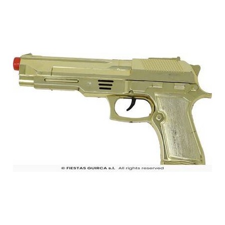 PISTOLA METALLO ORO 22cm