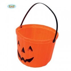 CESTINO C/MANICO ZUCCA ARANCIONE 20cm