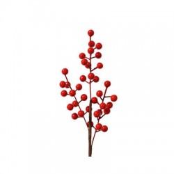 RAMETTO CON BACCHE ROSSE H.38cm
