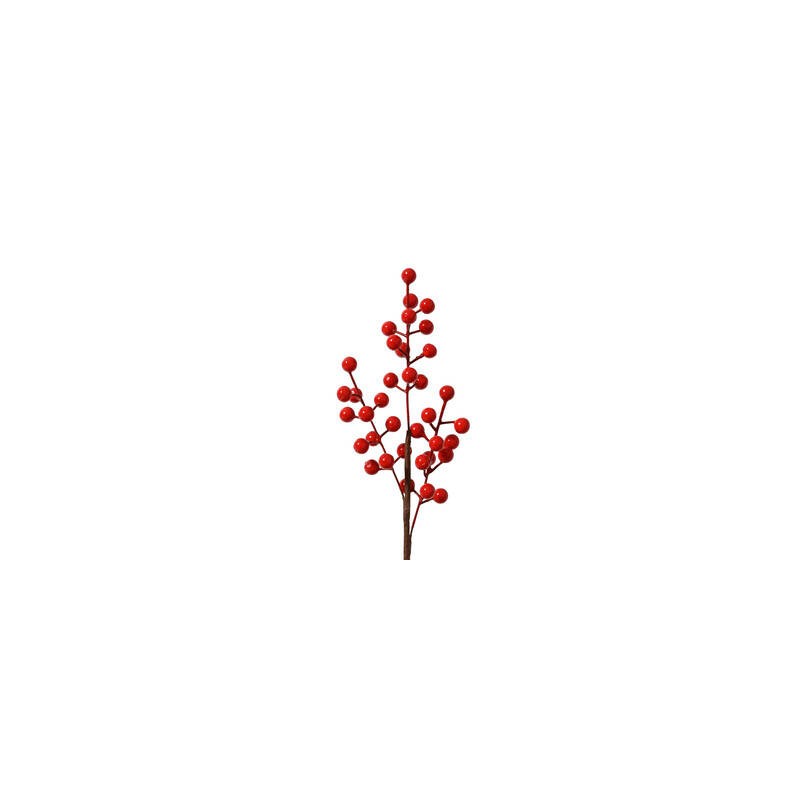 RAMETTO CON BACCHE ROSSE H.38cm