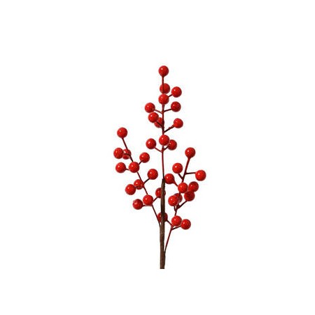 RAMETTO CON BACCHE ROSSE H.38cm