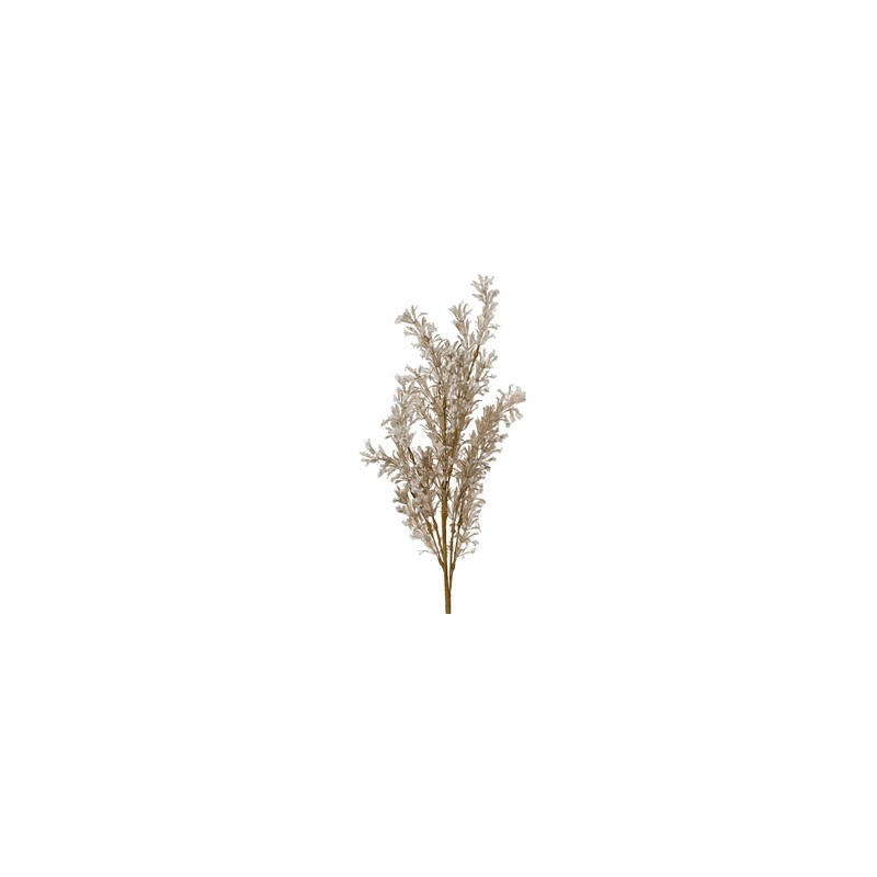 RAMO INNEVATO CON GLITTER CREMA H.64cm