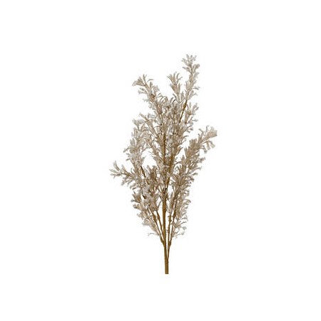RAMO INNEVATO CON GLITTER CREMA H.64cm