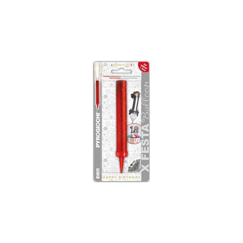 CANDELOTTO FESTA + PALLONCINO MYLAR N°1 H.13cm