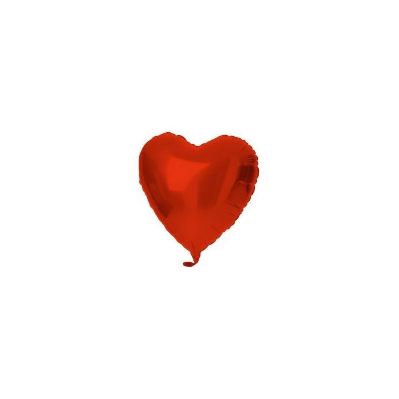 PALLONE MYLAR CUORE 18'' 45cm ROSSO SATINATO