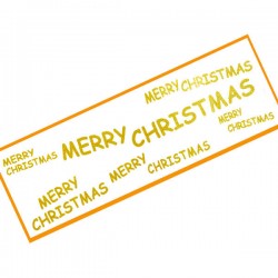 VETROFANIA MERRY CHRISTMAS ORO 34X21,5cm
