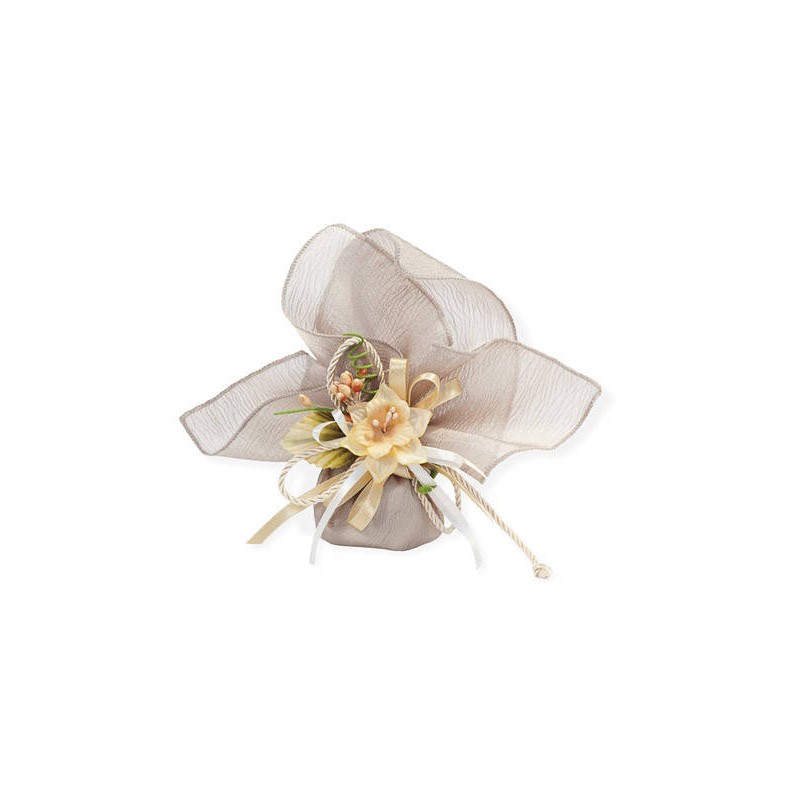 FAZZOLETTO QUADRO 23x23 MOIRè BEIGE 10pz A1464