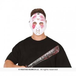MASCHERA BIANCA INSANGUINATA CON MACHETE