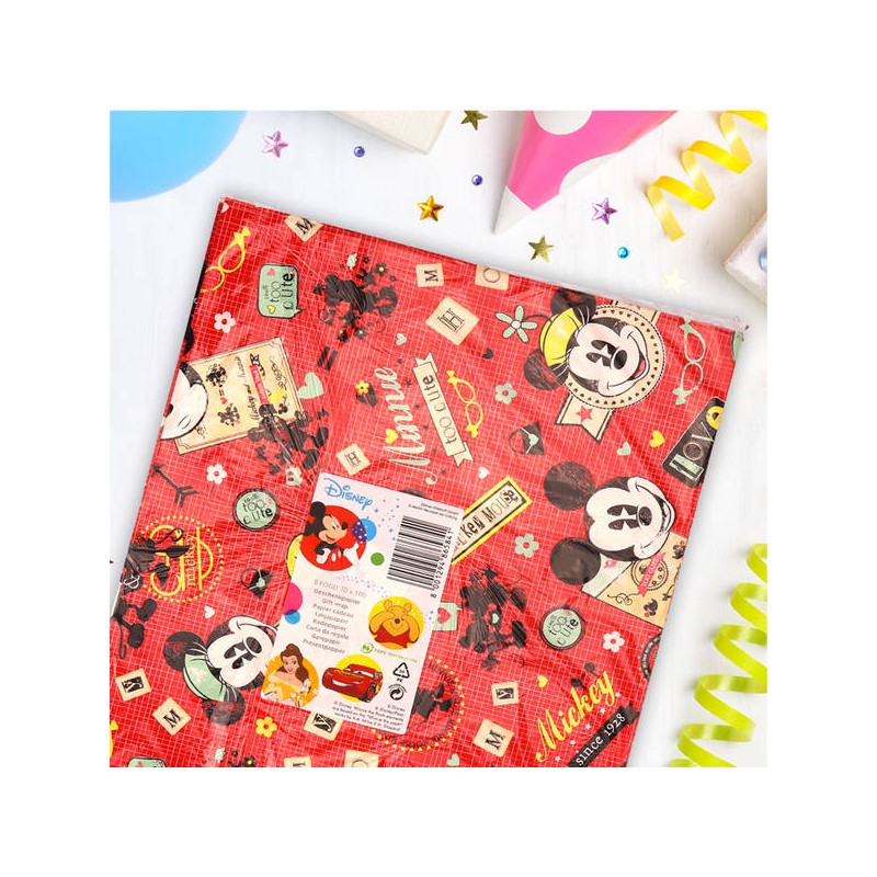 CARTA REGALO 70x100cm 2 FOGLI ASS. DISNEY GENERICO