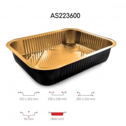 TEGLIA ECLIPSE ORO/NERO 8PRZ 25pz AS223600