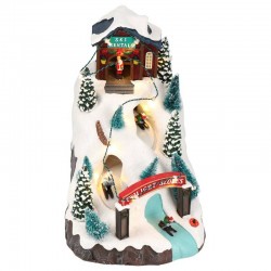 SCENA NOLEGGIO SKI ANIMATO CON LUCE E SUONI 17,5x29,3x25cm