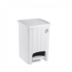 PATTUMIERA MARGHERITA C/PEDALE 20lt BIANCO 30x26x38,5cm