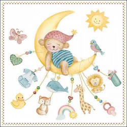 TOVAGLIOLI 33x33 SLEEPY TEDDY BEAR 20pz