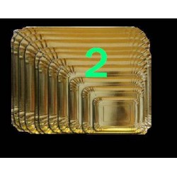 VASSOIO CARTONE ORO N°2 21x14 5 PEZZI