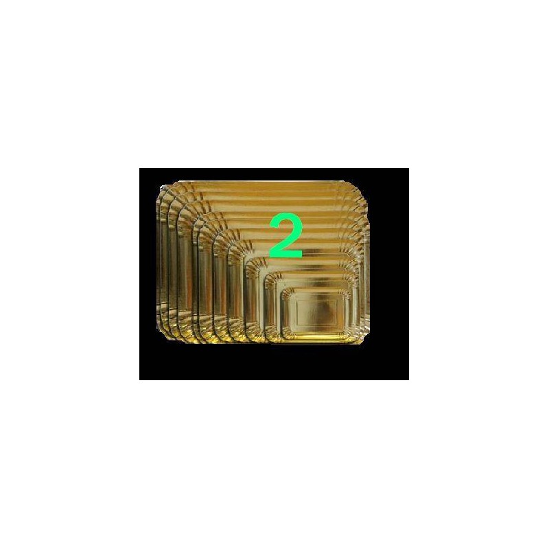 VASSOIO CARTONE ORO N°2 21x14 5 PEZZI