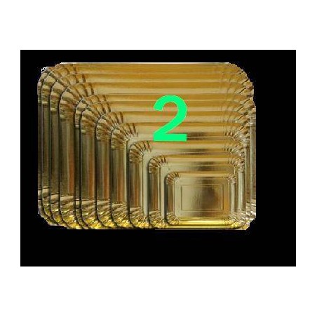 VASSOIO CARTONE ORO N°2 21x14 5 PEZZI