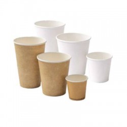 BICCHIERI CARTONCINO RICICLABILE 75ml AVANA 50pz USOBIO