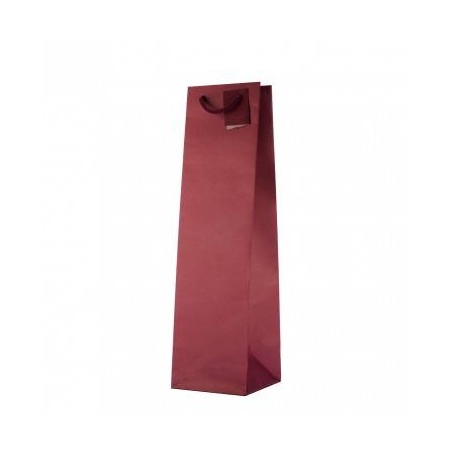 SHOPPER CARTA KRAFT PORTA 2 BOTTIGLIE 17,5+9x39cm BORDEAUX