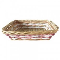 CESTO RETTANGOLARE BICOLOR WHITE 51x38x13cm CEN02772