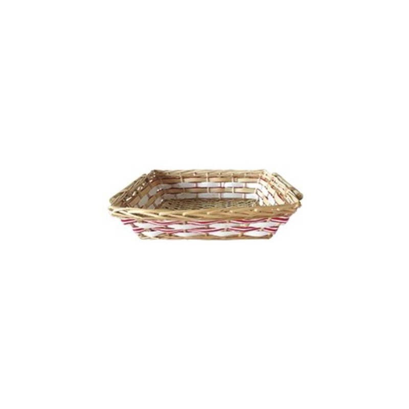 CESTO RETTANGOLARE BICOLOR WHITE 51x38x13cm CEN02772