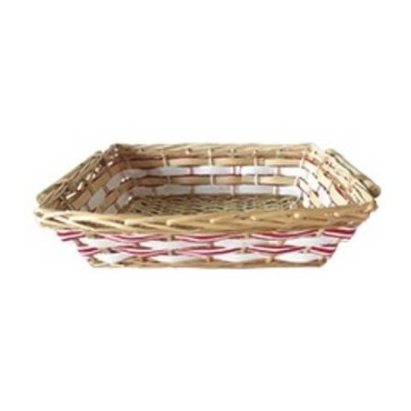 CESTO RETTANGOLARE BICOLOR WHITE 51x38x13cm CEN02772