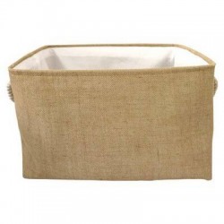 CESTELLO COTONE NATURAL C/MANIGLIE 47x35x32cm COT02490