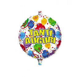 PALLONE MYLAR 18" TANTI AUGURI HAPPY BALLOONS
