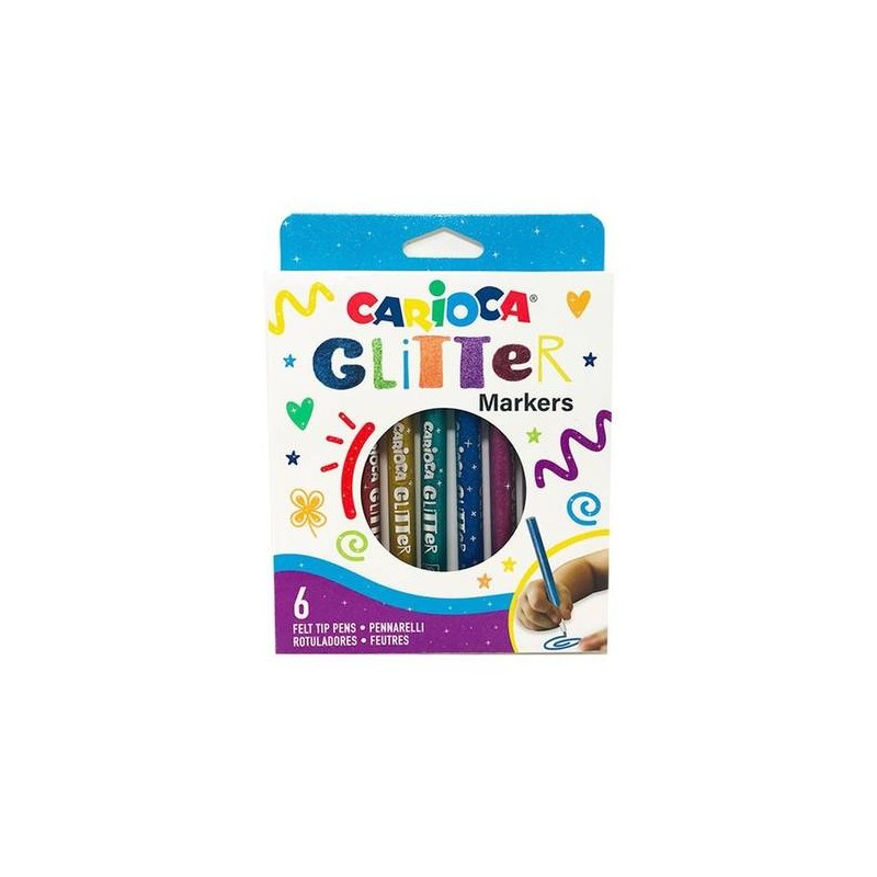 CARIOCA PENNARELLI GLITTER 6pz