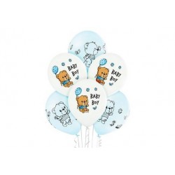 PALLONCINI LATTICE 12'' 30cm ORSO BABY BOY ASS.TI 6pz