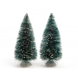 PINETTO VERDE CON NEVE H15cm 2pz