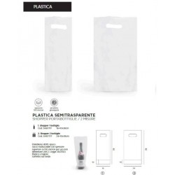 SHOPPER PORTABOTTIGLIA PVC SATINATO 24x38+10 25pz