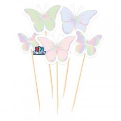 MINI CAKE TOPPER BUTTERFLY 5pz