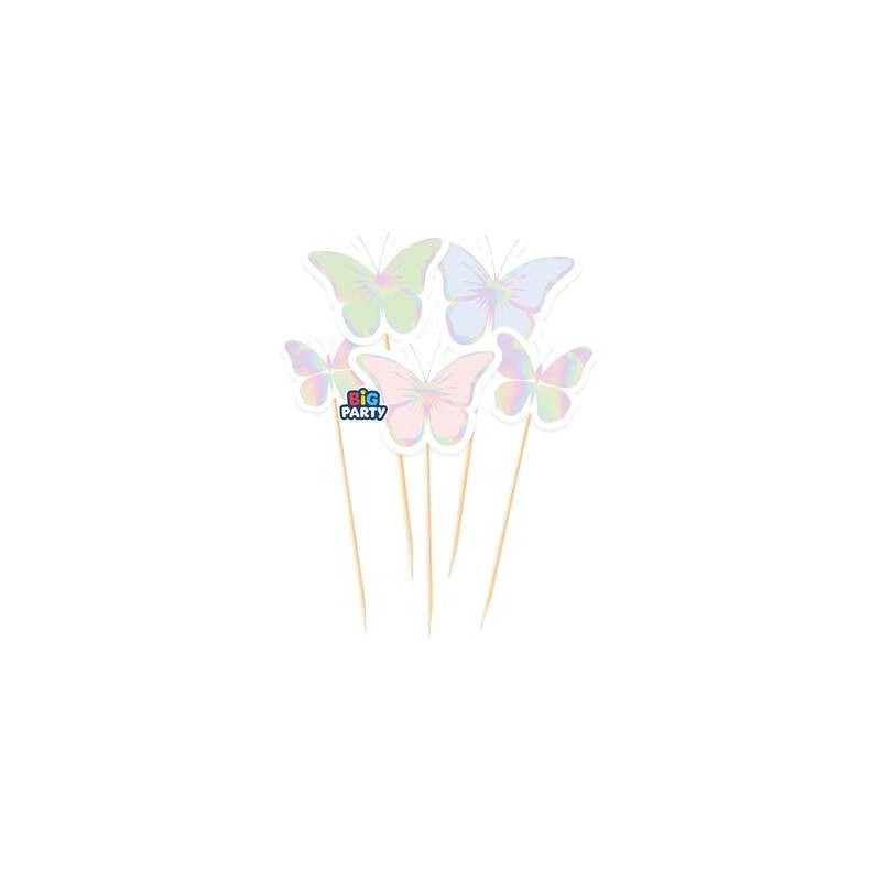 MINI CAKE TOPPER BUTTERFLY 5pz