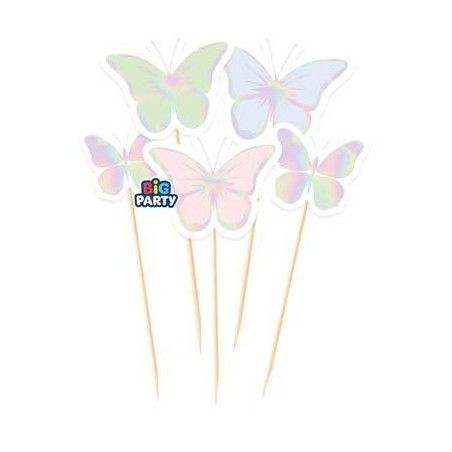 MINI CAKE TOPPER BUTTERFLY 5pz